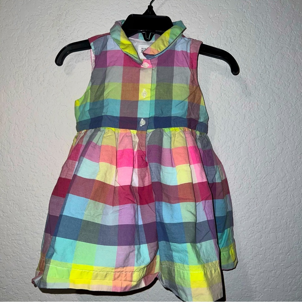 Baby Gap colorful plaid collared dress